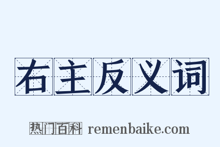 右主反义词是什么意思的图片